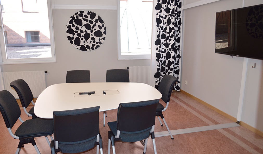 Møderum Seks med plads til otte personer på Quality Hotel Galaxen i Borlänge