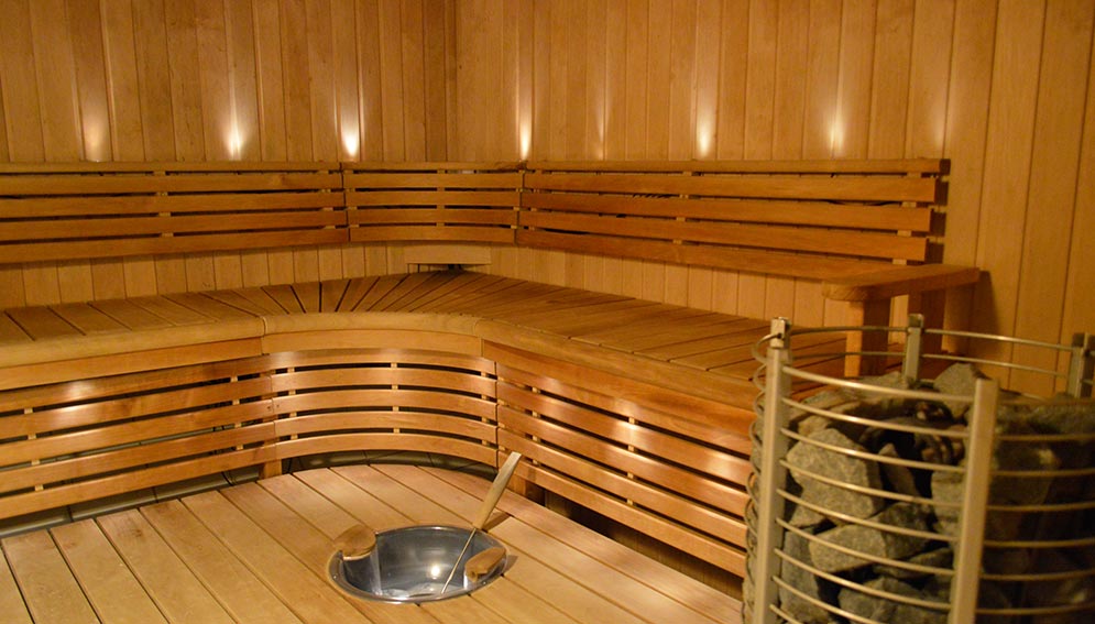 Herrernes sauna i relaxafdelningen på Quality Hotel Galaxen i Borlänge